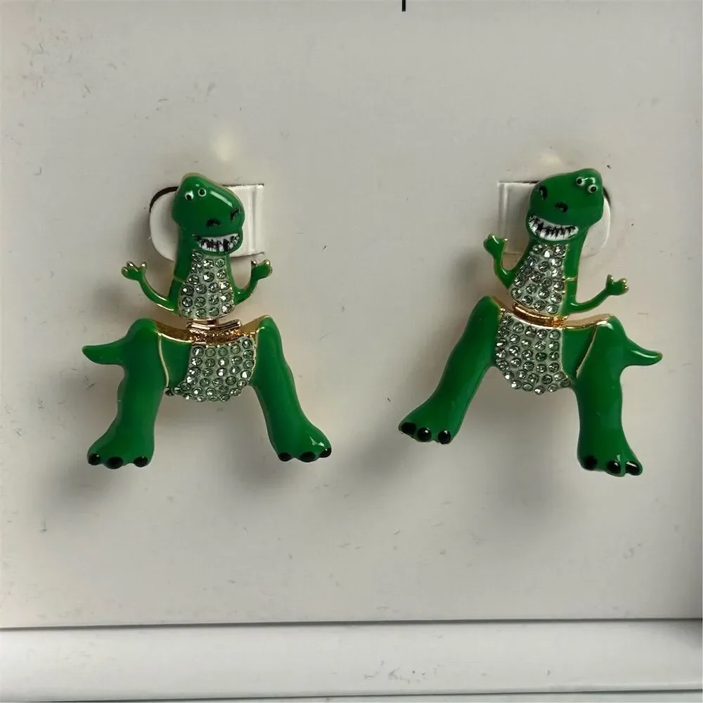 Disney Pixar Toy Story Rex Dinosaur Stud‎ Earrings by Baublebar Green